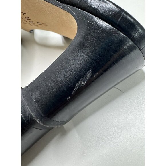 Brighton Women's Terry Black Croc Leather Slide Sandals Size 9 - Picture 7 of 11